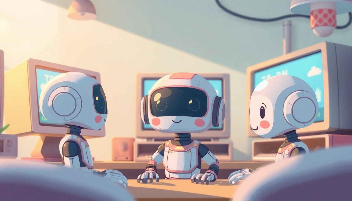 Experience the charm of character ai old with adorable AI characters in a nostalgic digital setup.