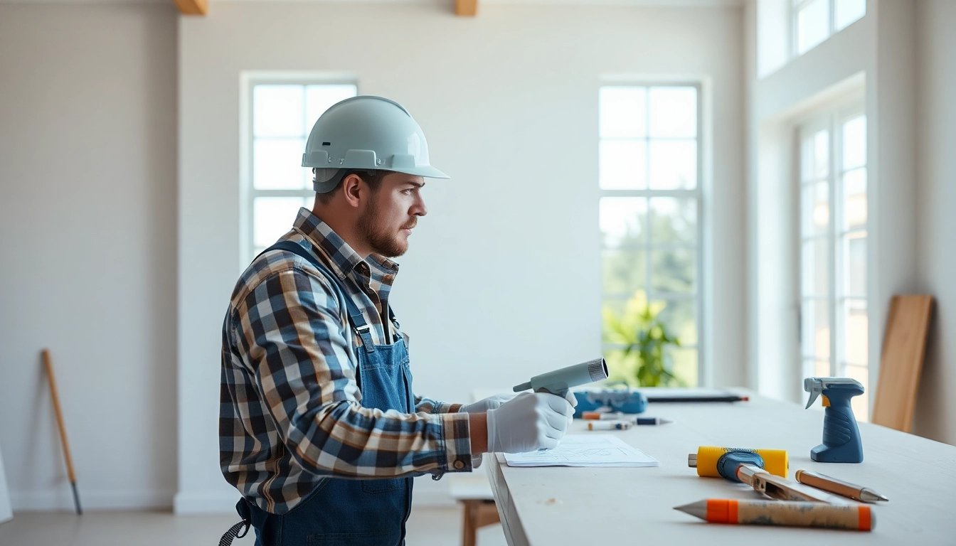 Skilled drywall painting contractors near me applying finishing touches in a bright home.