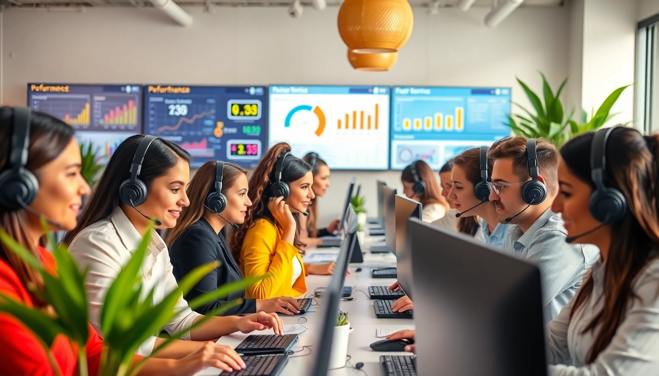 Collaborative environment at a call center in Tijuana with diverse agents engaged in customer service.