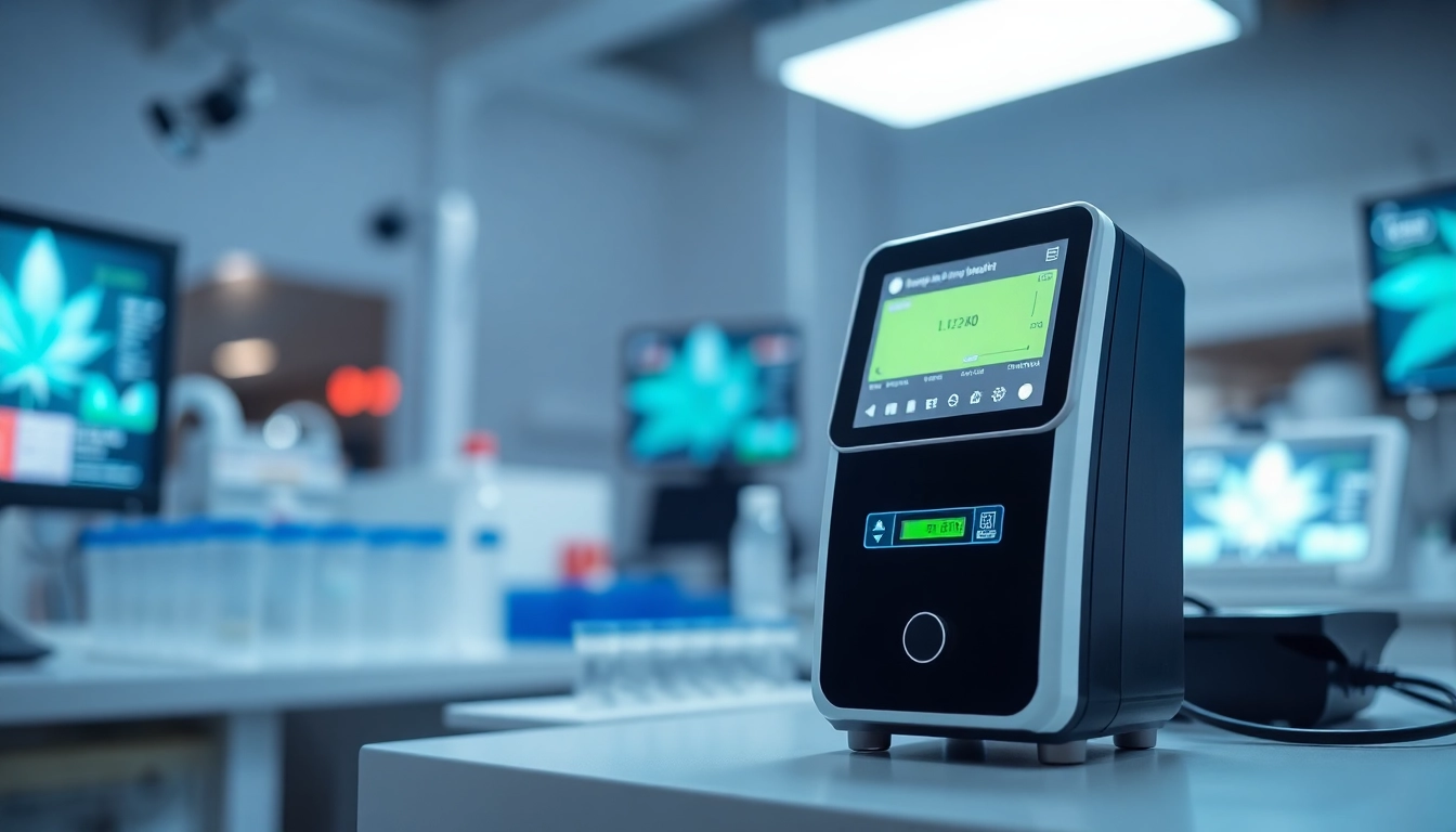 Evaluate the marijuana impairment test with high-tech equipment in a professional lab setting.