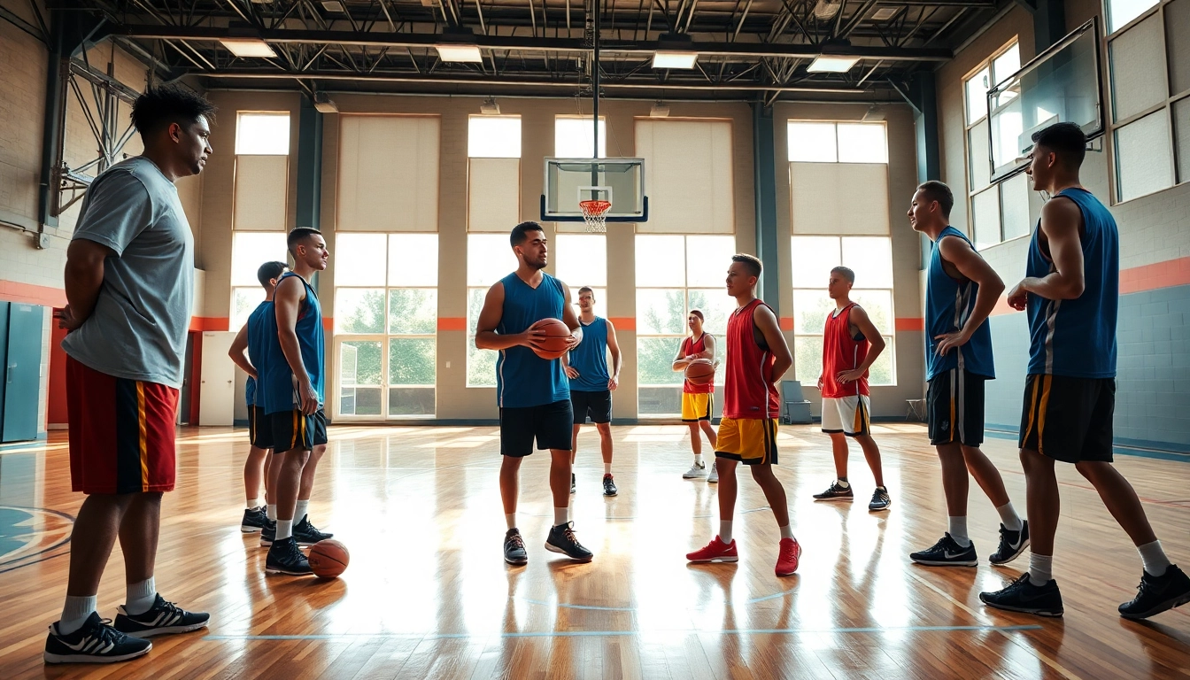 Engage in basketball training programs near me with skilled coaches in a vibrant indoor gym.