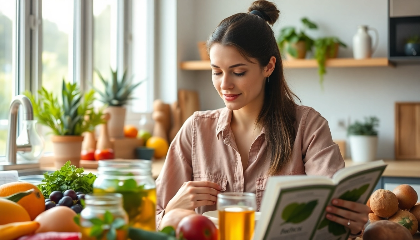 Entgiftung im Fokus: Frische Zutaten und entspannte Atmosphäre während einer Detox-Sitzung.
