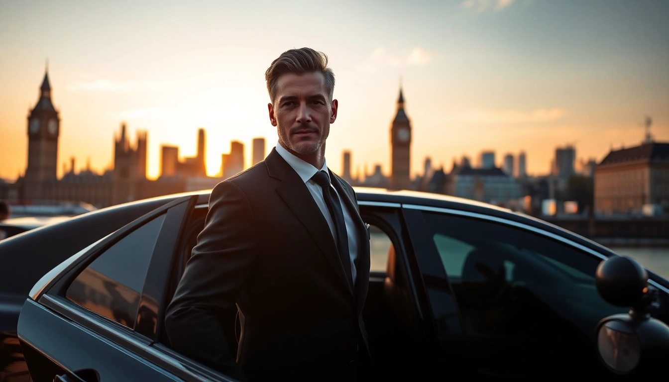 Experience premium london chauffeur service with a professional driver in a luxury car.