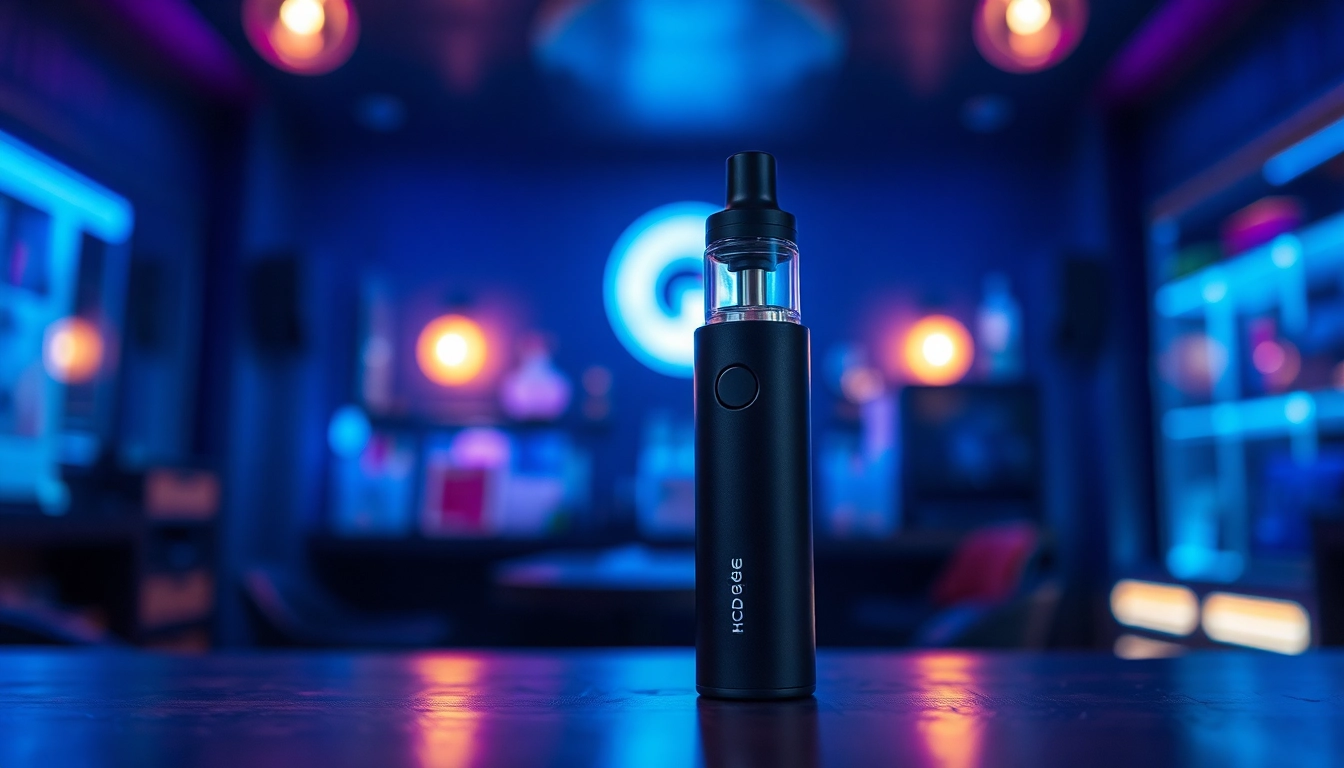 Showcase HQD Cuvie disposable vape device with sleek design and vibrant background.