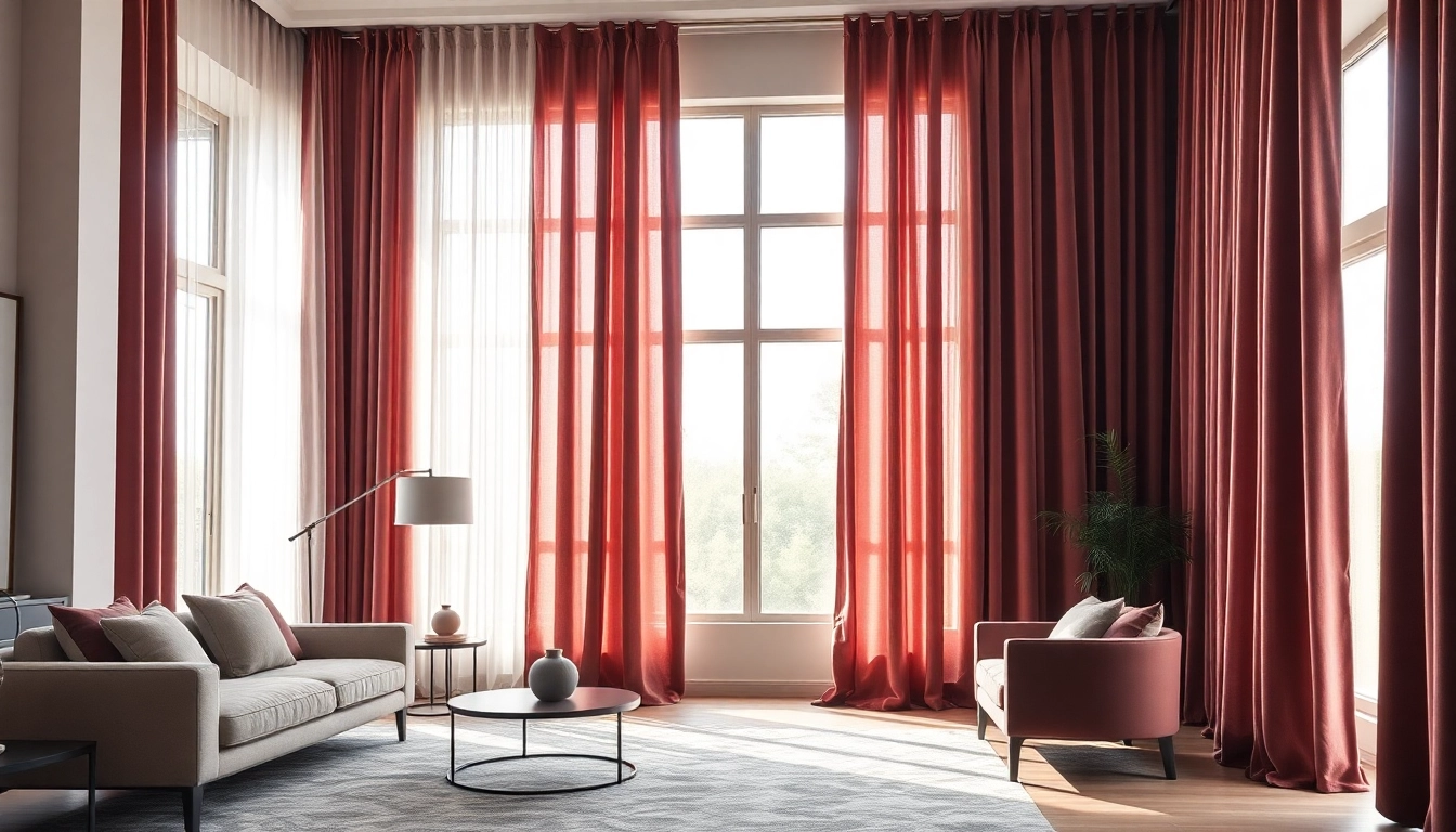 Velours gordijnen bieden luxe en elegantie aan een moderne woonruimte.